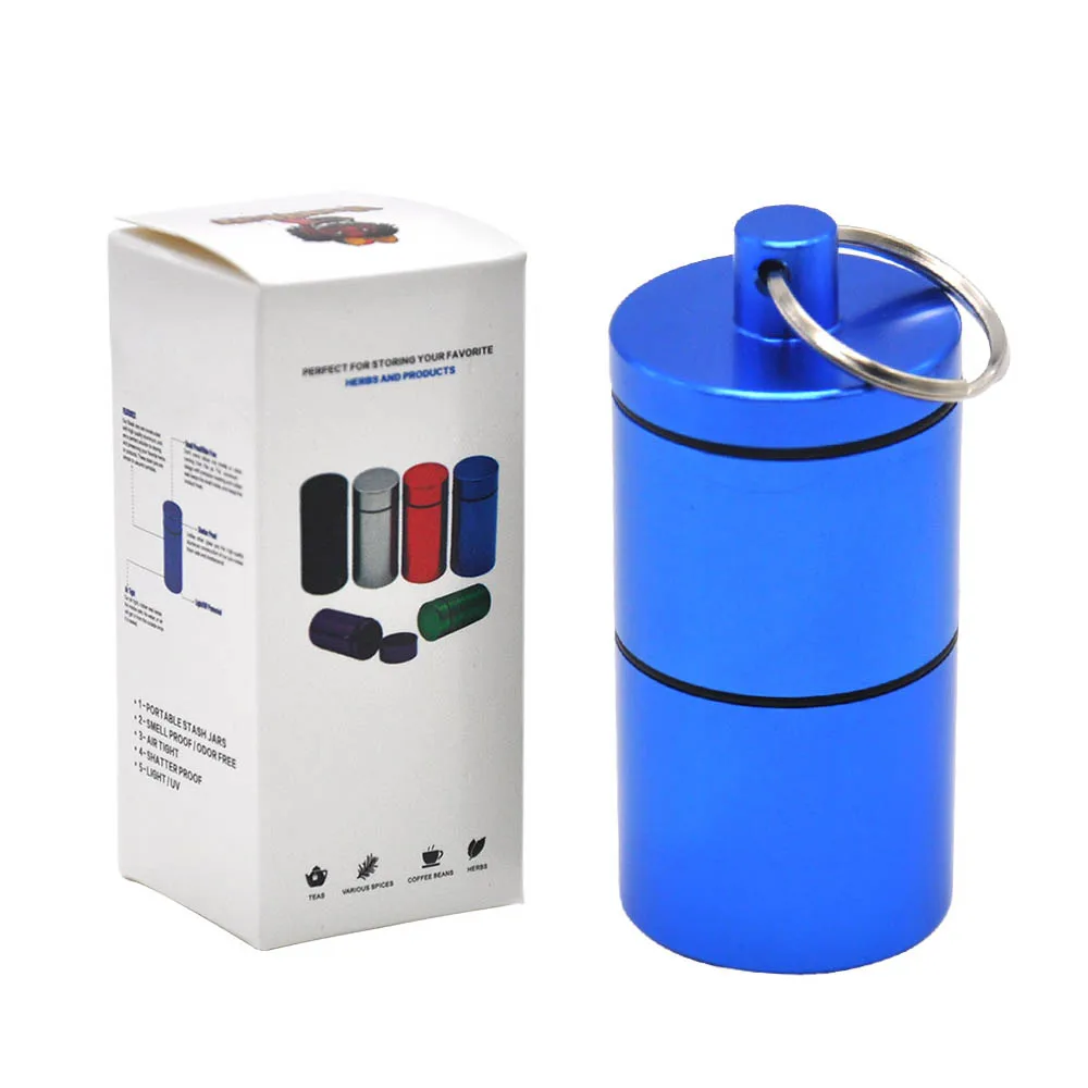 YH033-HP-Lan HONEYPUFF Stash Jar-герметичный устойчивый к запаху алюминиевый контейнер с 2 слоями для специй чехол для табака "вы можете собрать его самостоятельно" - Цвет: YH033-HP-Lan
