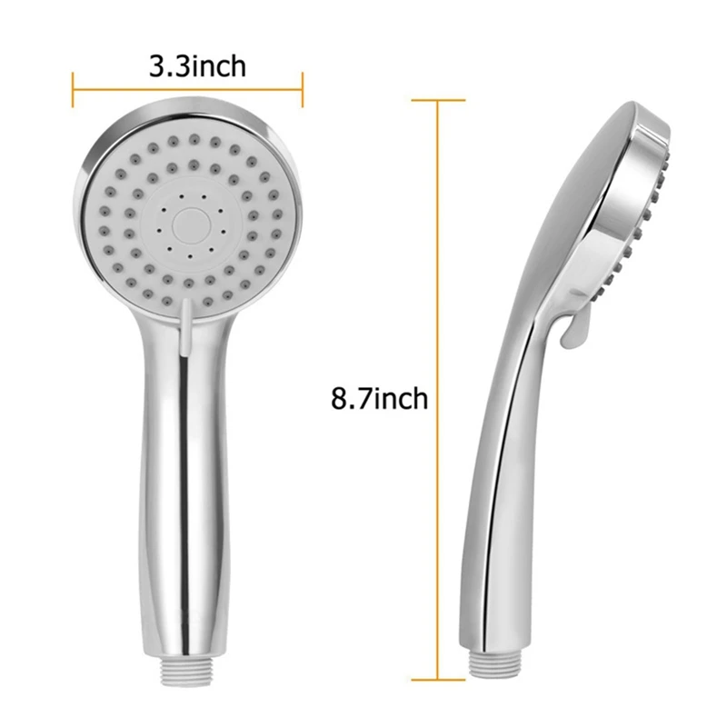 

Adjustable Bathroom Shower Head Water Saving Handheld Shower Bath Head Bathroom Accessory