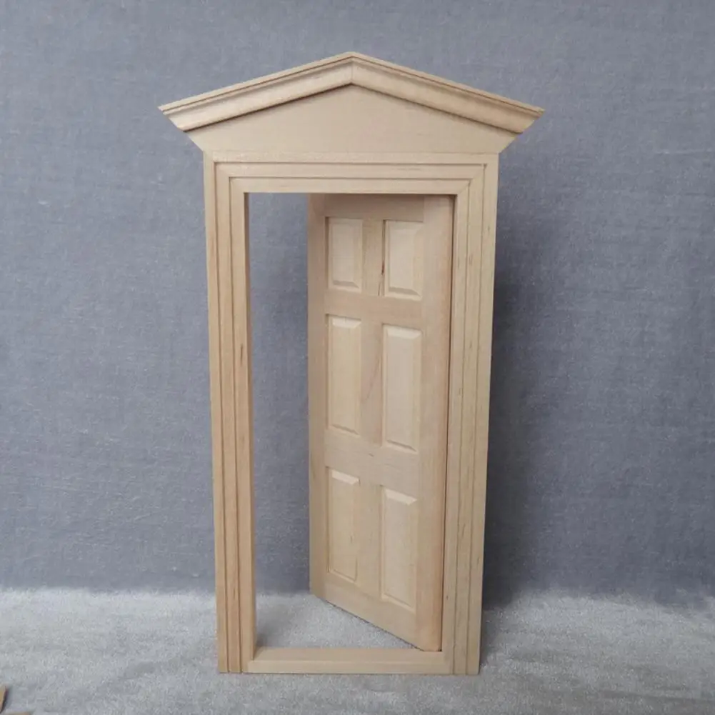 Деревянная заготовка 6 Панель двери Модель детские игрушки DIY миниатюрная 1/12