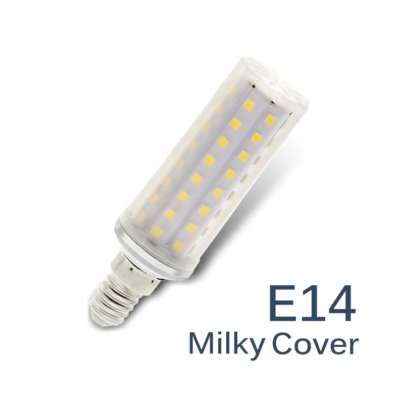 E14 Milky Cover Светодиодный лампочка E27 9 Вт AC86-265V 80 светодиодный s Прозрачный/молочный Чехол Высокая яркость без мерцания энергосберегающий светодиодный светильник светодиодный кукурузная лампочка - Испускаемый цвет: E14 Milky Cover