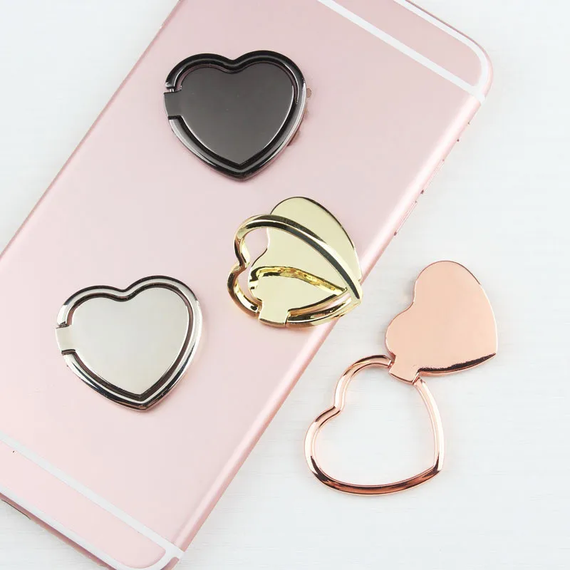 

Wholesale Love Shape Phone Holder Simple Expression Mobile Phone Stretch Bracket Stand Cell Finger Ring Phone Holder