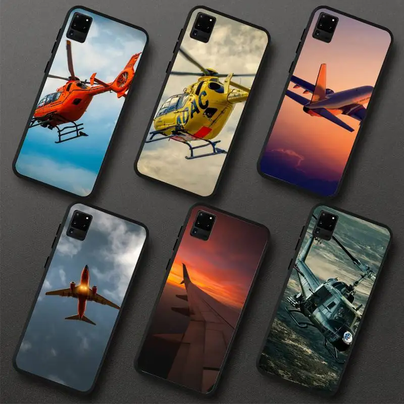 

Aircraft Helicopter Airplane Phone Case for Samsung A11 A12 A21 A21S A31 A32 A20E A10 M31 M21 M11 M10 A20 A30 A31S Funda cover