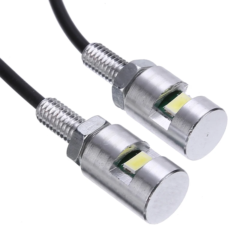 2X хром Мотоцикл левый/правый номерные знаки для мотоциклов болт светильник