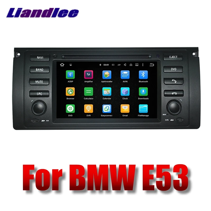 Автомобильный мультимедийный плеер Liandlee NAVI для BMW X5 E53 с DVD BT автомагнитола стерео