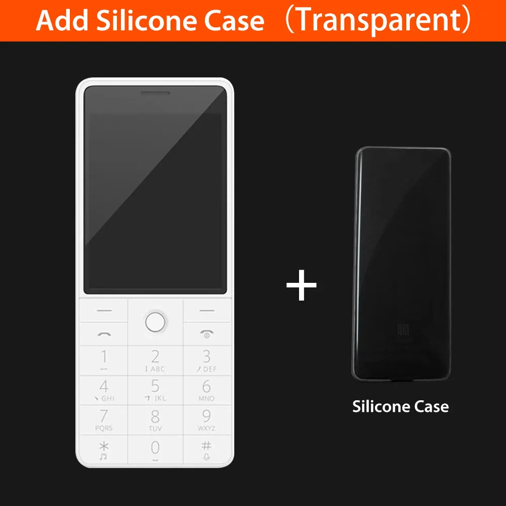 Add Silicone Case Xiaomi QIN 1S 4G сетевой Wifi 1480mAH BT 4,2 голосовой инфракрасный пульт дистанционного управления с двумя sim-картами - Цвет: Add Silicone Case