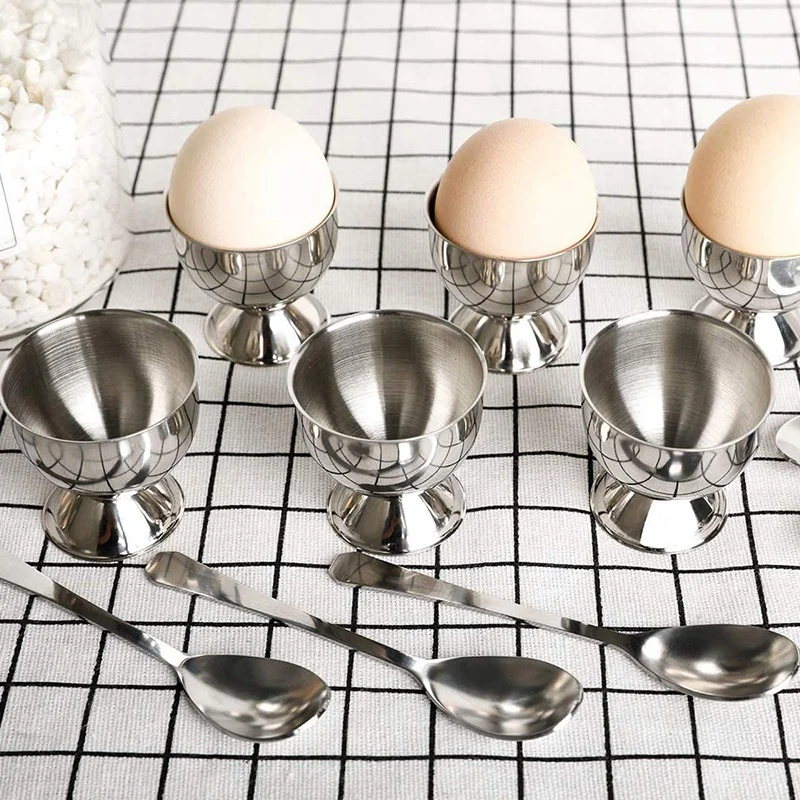 Набор стаканчиков для яиц из нержавеющей стали жестких мягких вареных с