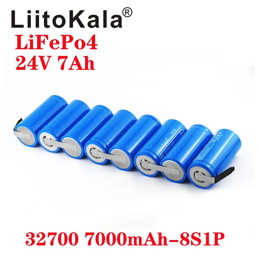 

LiitoKala 24V 7Ah 14ah 21ah 32700 7000mAh lii-70A LiFePO4 Battery 35A Continuous Discharge Maximum 55A High power battery DIY