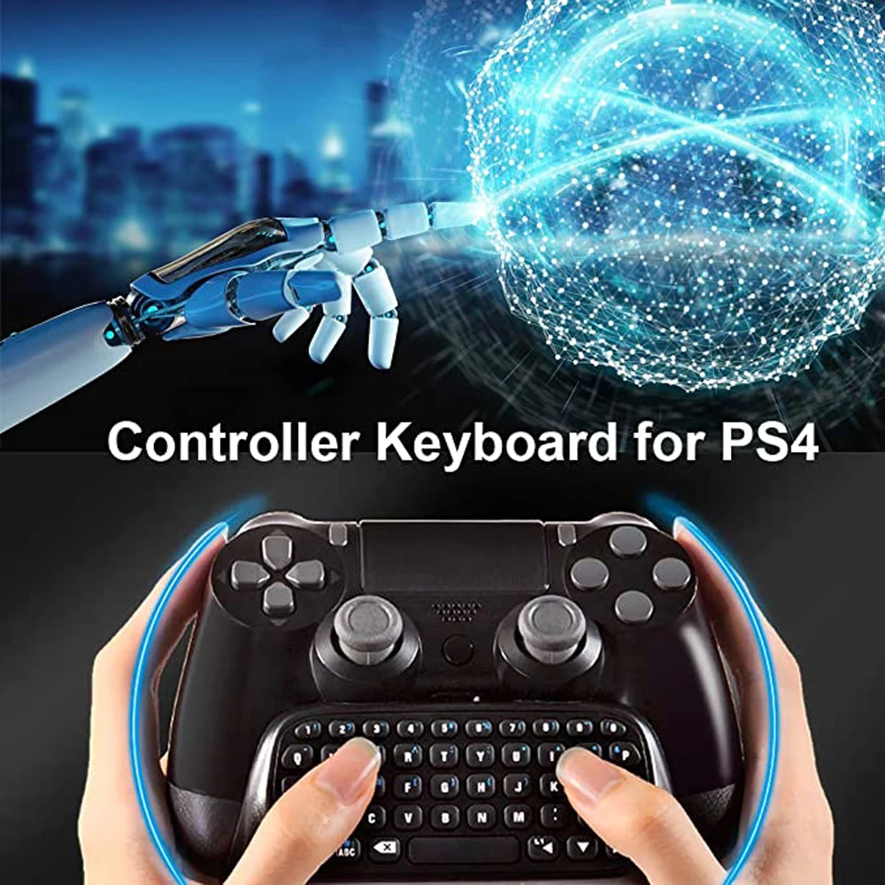 keyboard wireless for ps4 controller accessories message chatpad for ps4slimpro for playstation 4slimpro free global shipping