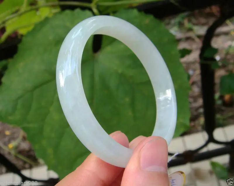 100% Натуральный Необработанный ледяной жадеит изумруд нефрит браслет 59 мм 25 класс