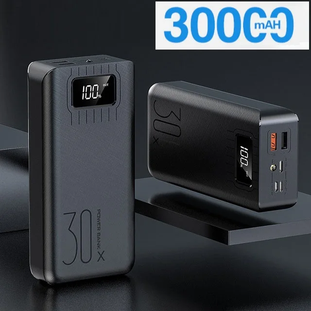 Портативное зарядное устройство 30000 мАч мобильный телефон внешний аккумулятор