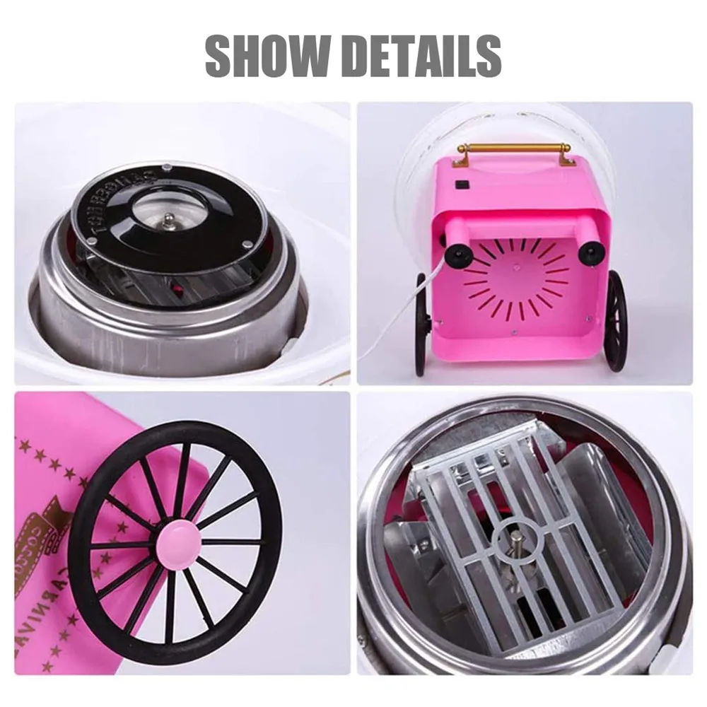 

110-220V Mini Sweet Automatic Cotton Candy Machine Household DIY 500W Cotton Candy Maker Sugar Floss Machine For Kids