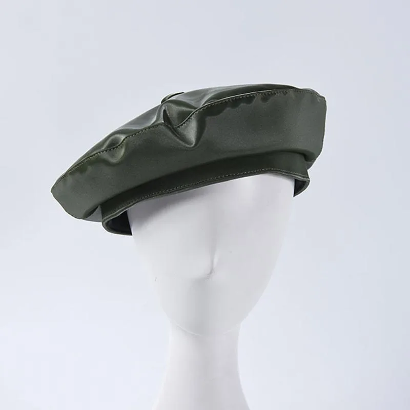 Новинка 2020 женская шапка Fibonacci берет во французском стиле из искусственной кожи