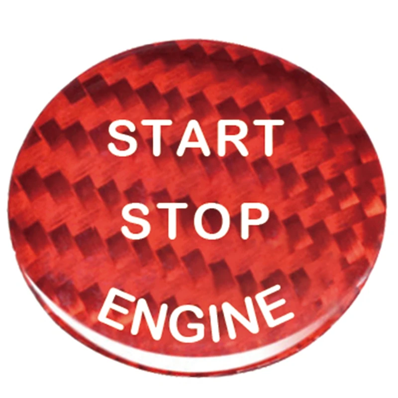 Наклейка из углеродного волокна кнопка запуска двигателя автомобиля