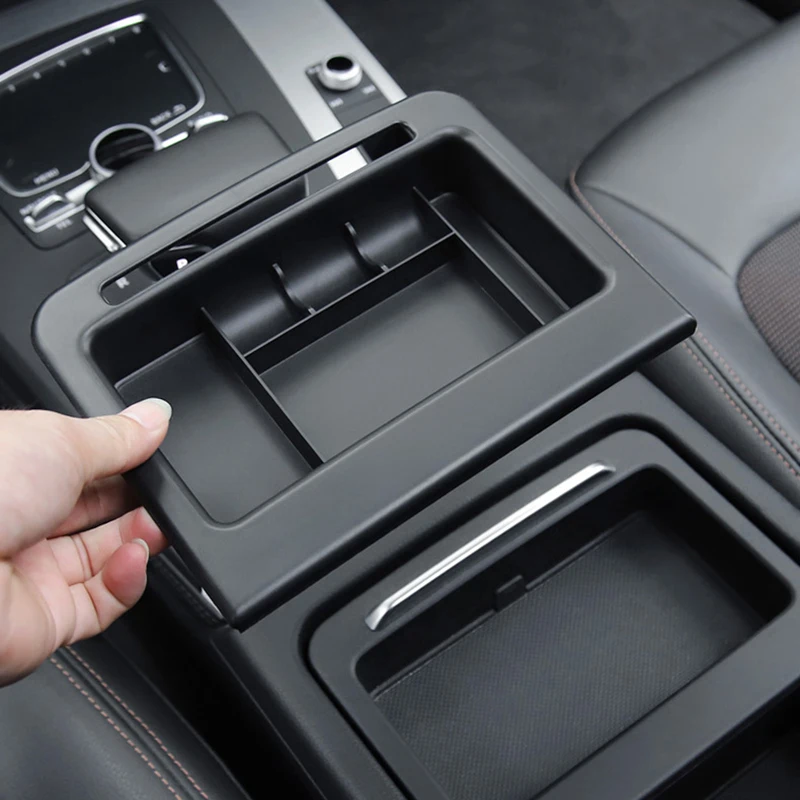 

Auto Storage ABS For Audi Q5 B9 2018-2021 Car Central Control Armrest Plate Card Gear Buckle Box Interior Accessories Organizer