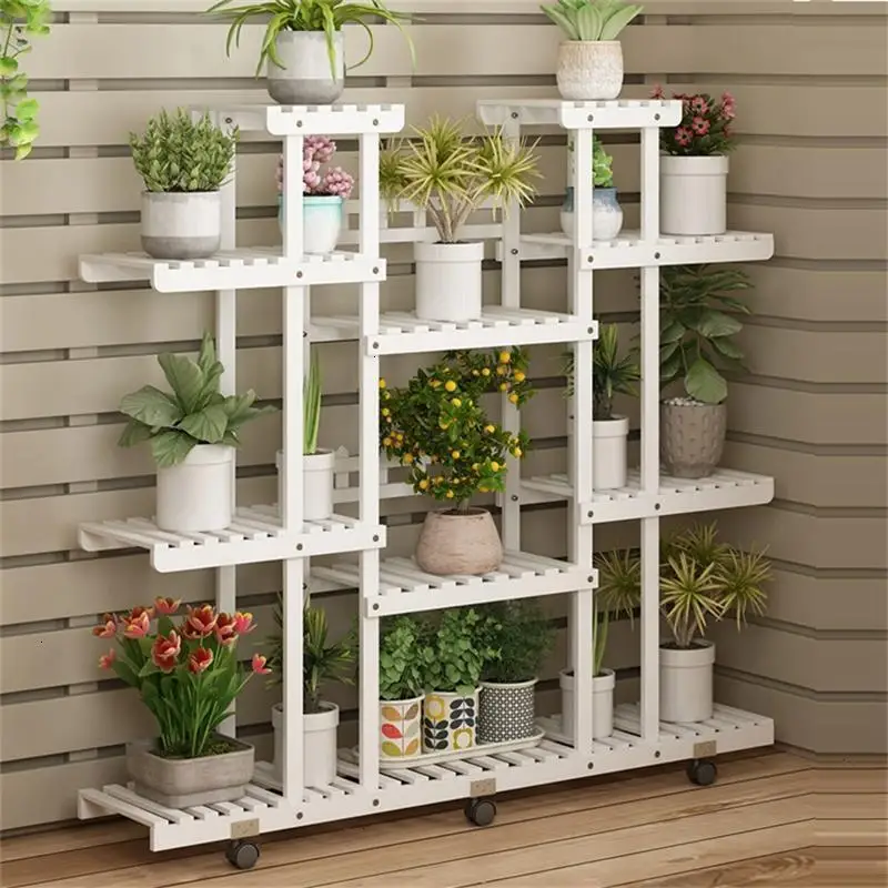 

Escalera Wooden Shelves For Estanteria Para Plantas Varanda Ladder Balcony Outdoor Flower Shelf Stojak Na Kwiaty Plant Stand