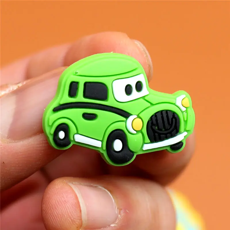 Single Sale 1pcs Shoe Charms Car/Motorcycle/Taxi/Minibus/Bike Shoe Accessories Shoe Buckle Decorations Fit Croc JIBZ Kid's X-mas