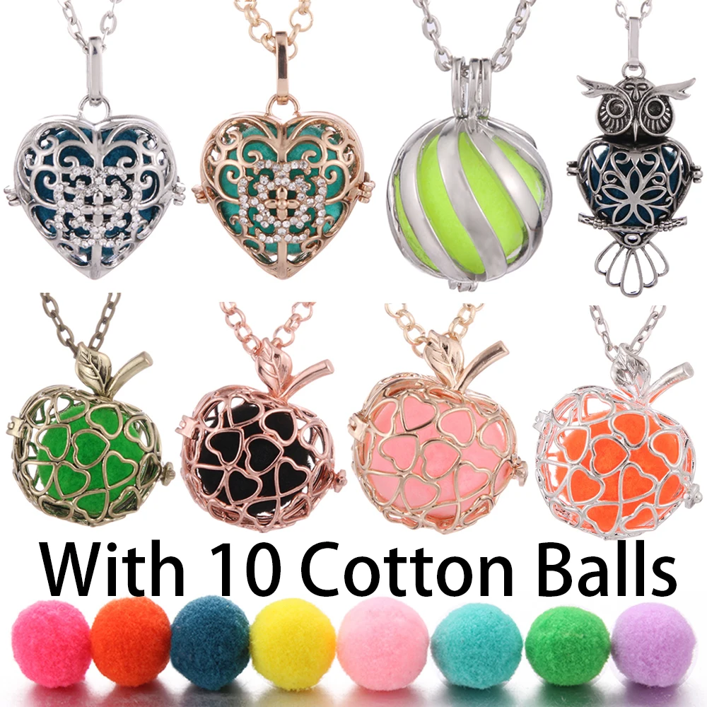 Ароматерапия Ожерелье клетка парфюмерный диффузор открытое винтажное сердце