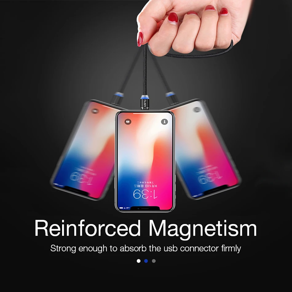 Магнитный зарядный кабель для IPhone XR XS MAX X 8 7 6S Plus, 1 м, магнитное зарядное устройство, Micro USB кабель, usb type-C, проводные кабели