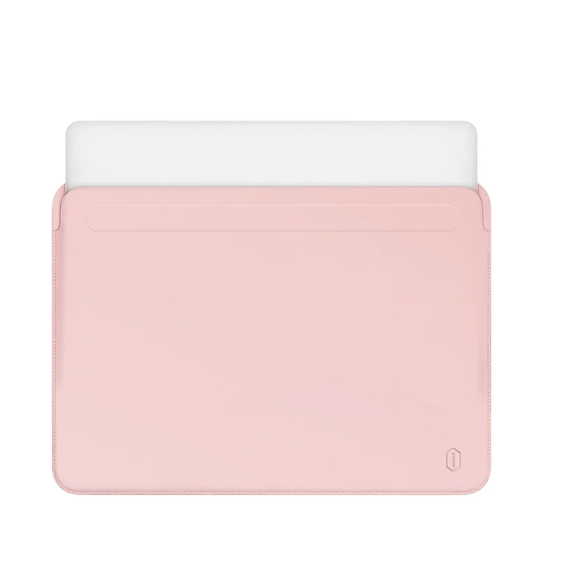 Розовый Сумка для ноутбука для нового MacBook 12 13 15 Air Touch ID/Pro Touch Bar, Ультратонкий чехол для ноутбука из искусственной кожи - Цвет: Розовый