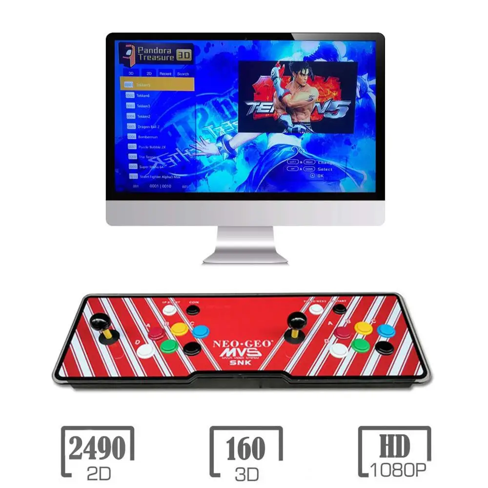 SNK 3D Pandora игровой автомат | 2200 HD игры | 1280x720P | 2 игрока управления играми | добавить больше игр | Любимый список | Поддержка 4 игроков - Цвет: SNK