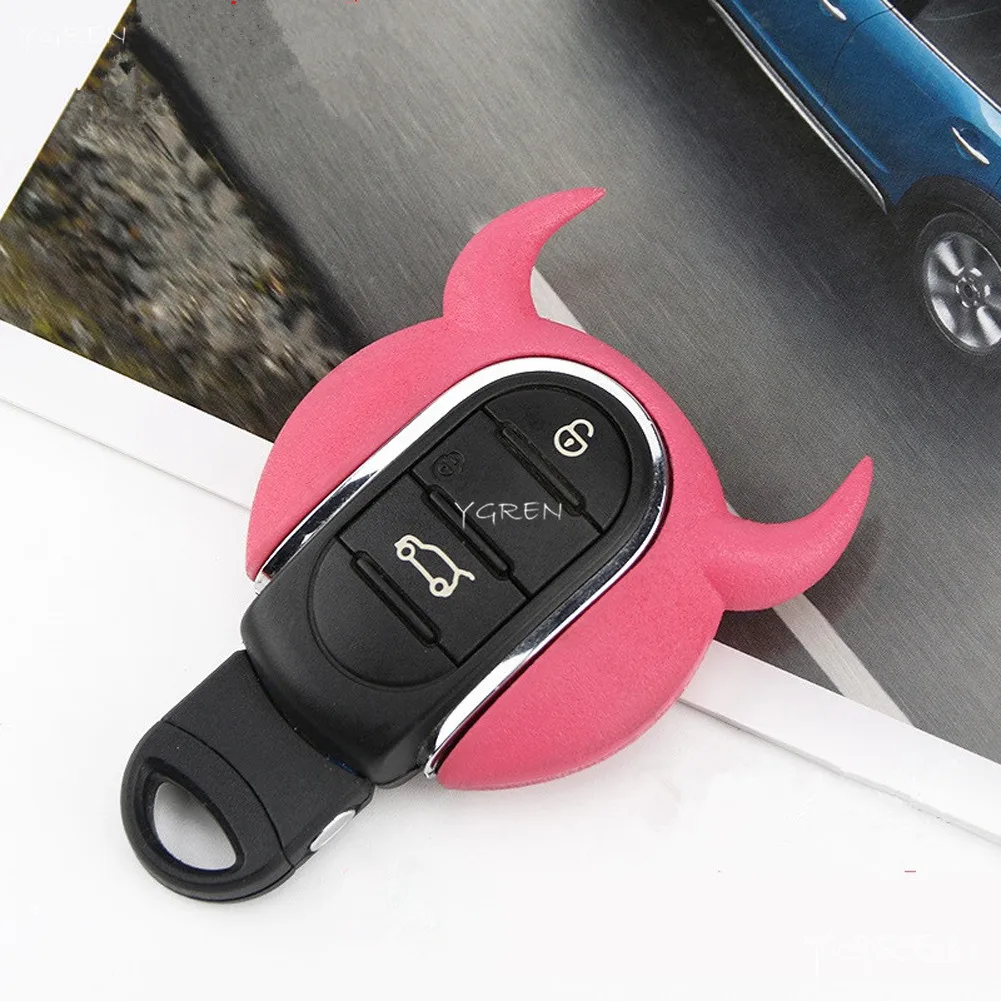 3D печать розовая Милая машина чехол для ключей Mini Cooper Countryman Clubman F54 F55 F56 F57 F60 |