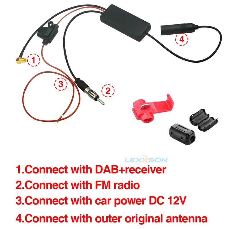 Dab Aerial Splitter Booster FM to DAB/DAB + автомобильная антенна конвертер усилитель сигнала