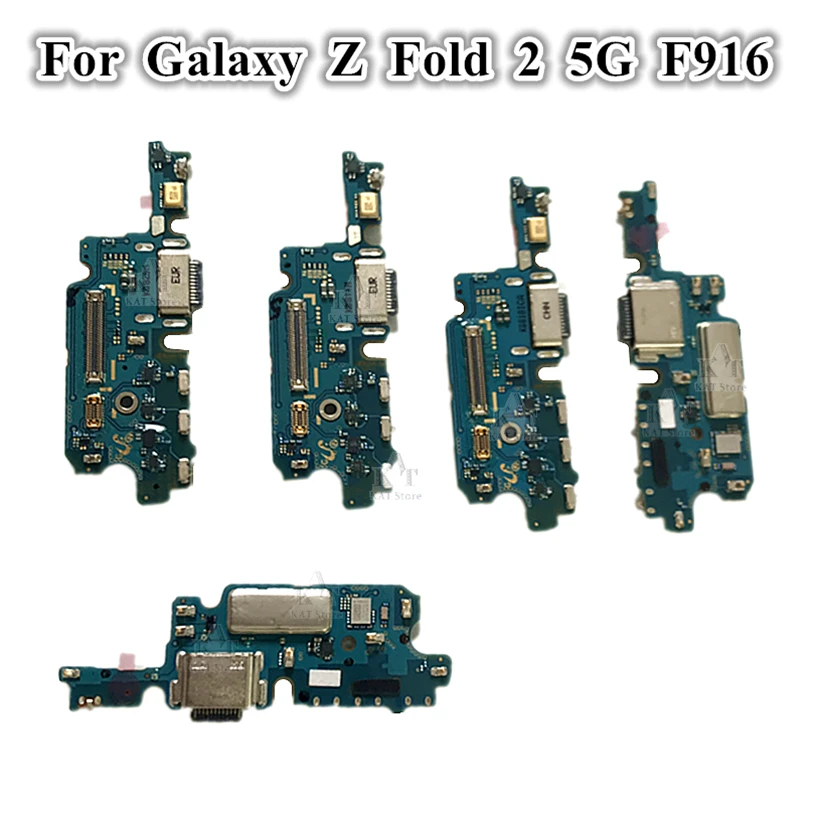 10Pcs Original USB Charger Dock Connector Charging Port Microphone Flex Cable Board For Samsung Galaxy Z Fold 2 5G F916 W21