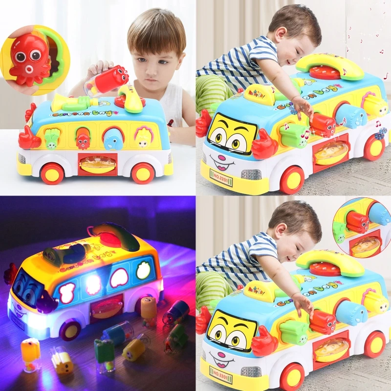 

Baby toy fun bus with music and light R66D