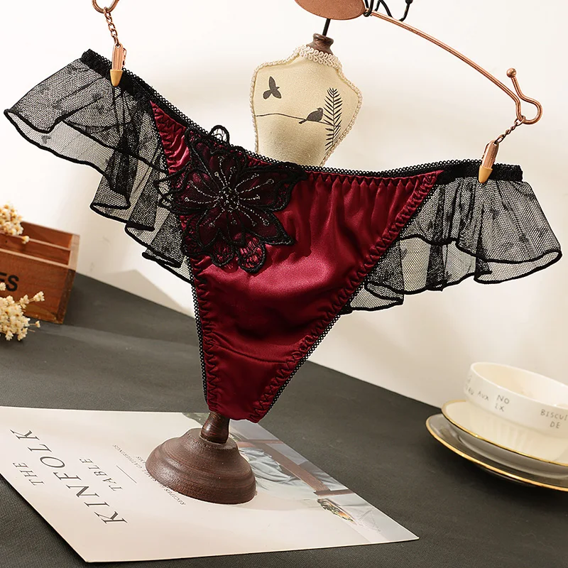 Интимные сексуальные женские трусики стринги кружевные брифы дышащее женское