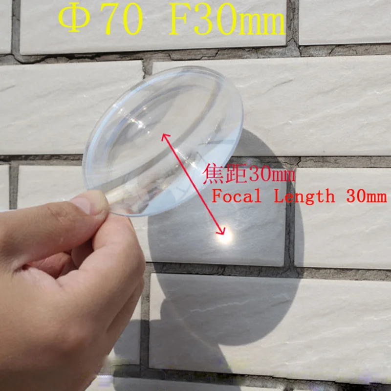 

1pc Diameter 70mm Fresnel Lens Round Plastic Fresnel Condensing Lens 3x Plane Magnifier Solar Concentrator Lens Optical Glass