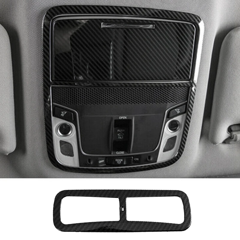 

2Pcs Carbon Fiber Car Roof Front and Rear Reading Light Lamp Cover Trim for Honda Accord 10Th 2018-2020