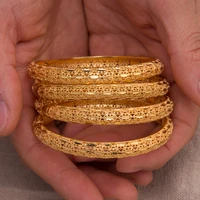 wando 4pcs banglemenwomenlovegoldbridecuff bracelets bangles wedding fashion couple women jewelry valentine gifts