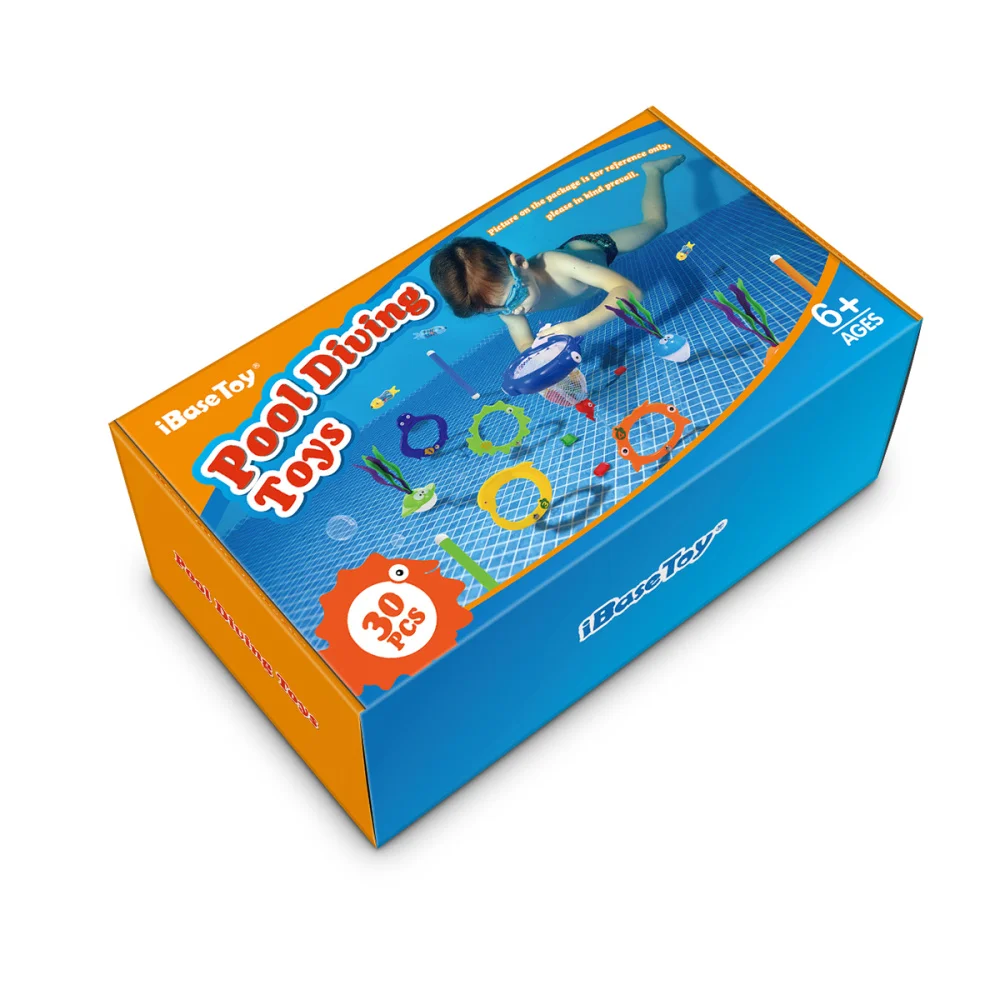 

iBaseToy 30pcs Diving Sticks Pool Sink Diving Ring Toys Swimming Pool Toys for Kids Beginner Diving