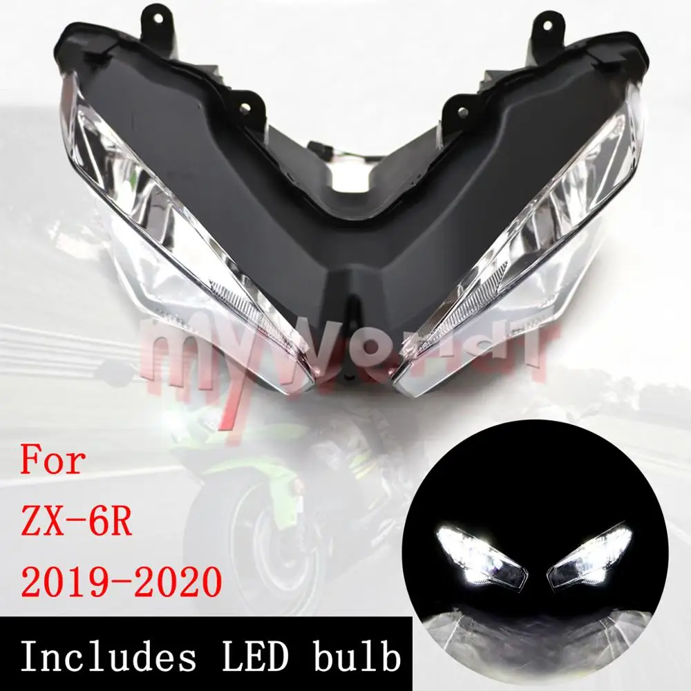 Fit For Kawasaki Ninja ZX6R 2019 - 2022 LED Motorcycle HeadLight Assembly Headlamp ZX-6R ZX 6R 2020 2021 19 20 21 22