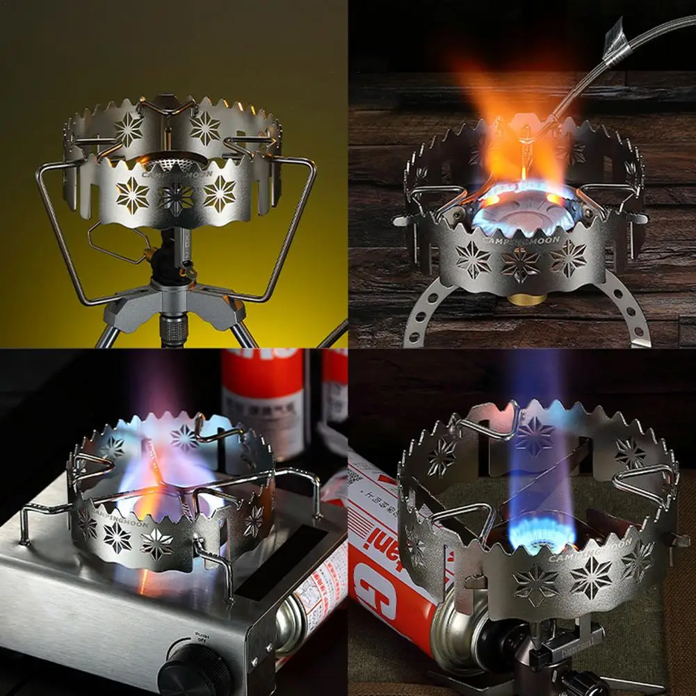 

Outdoor Camping Stove Windscreen Picnic Cooking BBQ Stove Burner Windshield Stainless Steel Windproof Stable Equipment