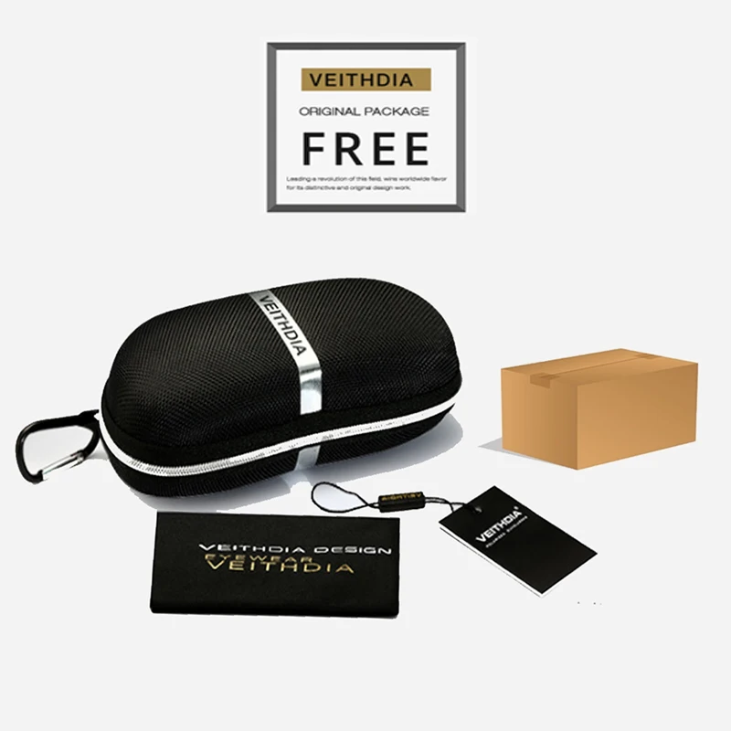 Мужские солнцезащитные очки VEITHDIA из алюминиево магниевого сплава с