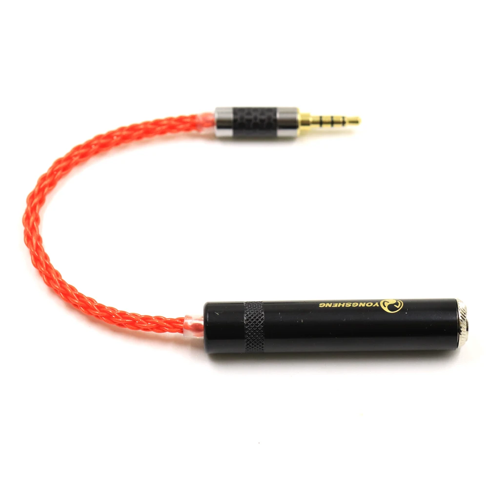 TOP-HiFi UPOCC-однокристальный посеребренный 3 5 мм TRRS сбалансированный штекер на 1/4 6 35