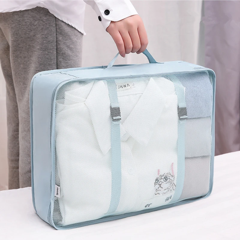 RUPUTIN 7Pcs/set Travel Luggage Organizer Clothes Storage Bag High Quality Waterproof Cosmetic Toiletrie Bag Travel Accessories