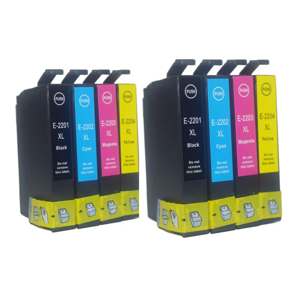8PK Высокопроизводительные чернила BK и Color Ink совместимые с Epson 220XL EpsonT220 |