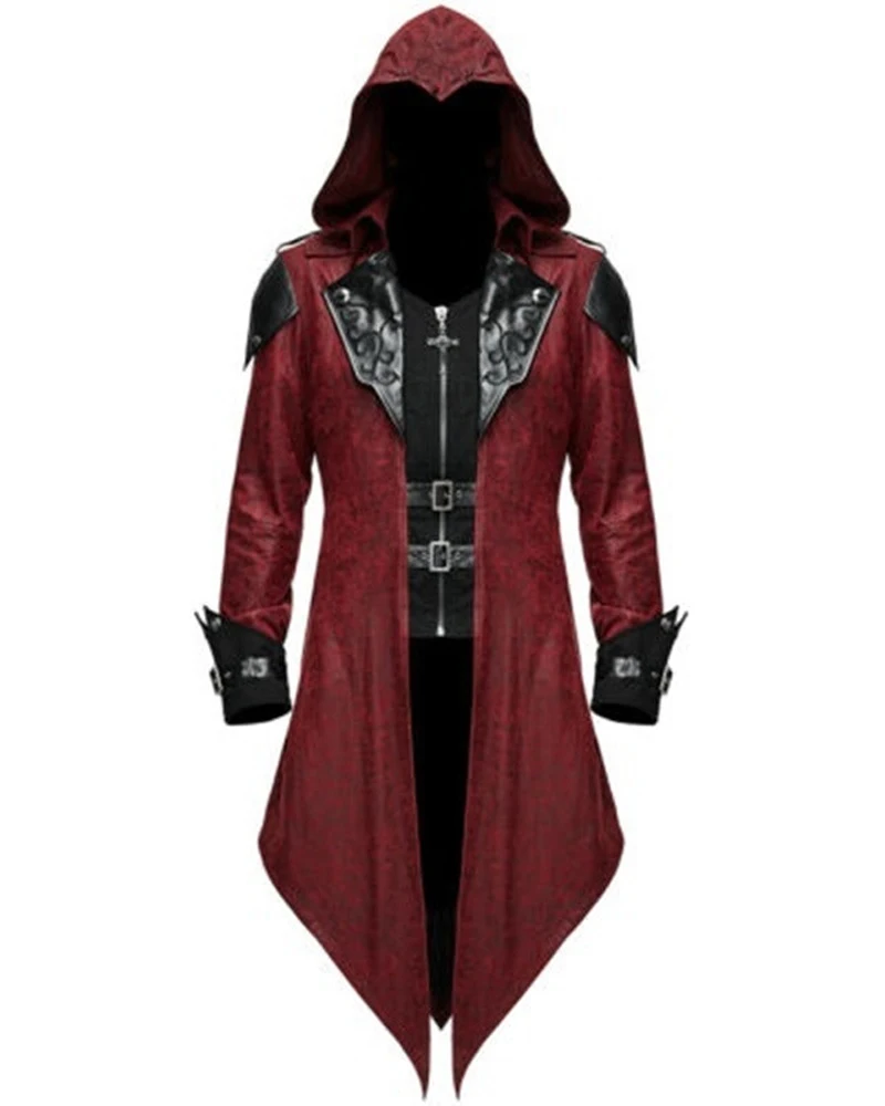 Винтажная Мужская Готическая куртка в стиле стимпанк |