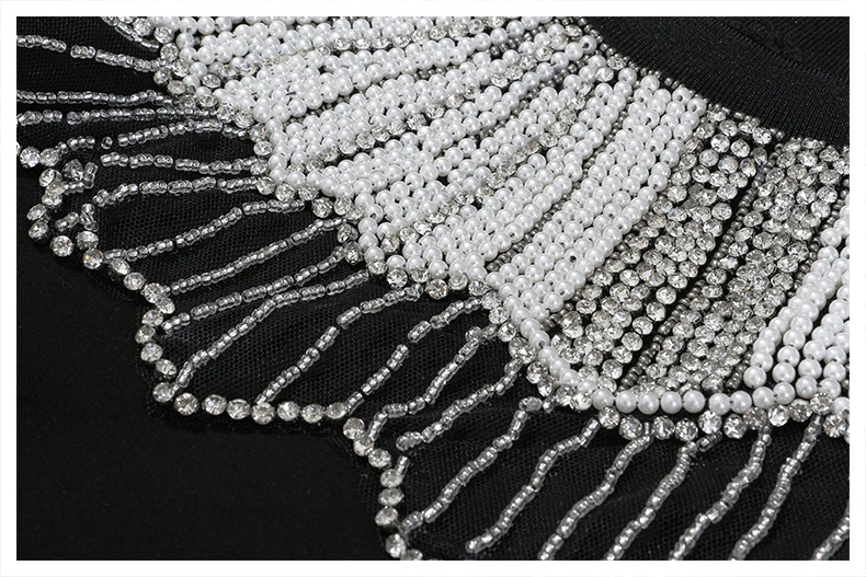 

SeeBeautiful New Fashion Spring 2021 Manual Nail Pearl Rhinestone Round Neck Long Sleeve Loose Sweatshirt Women N934