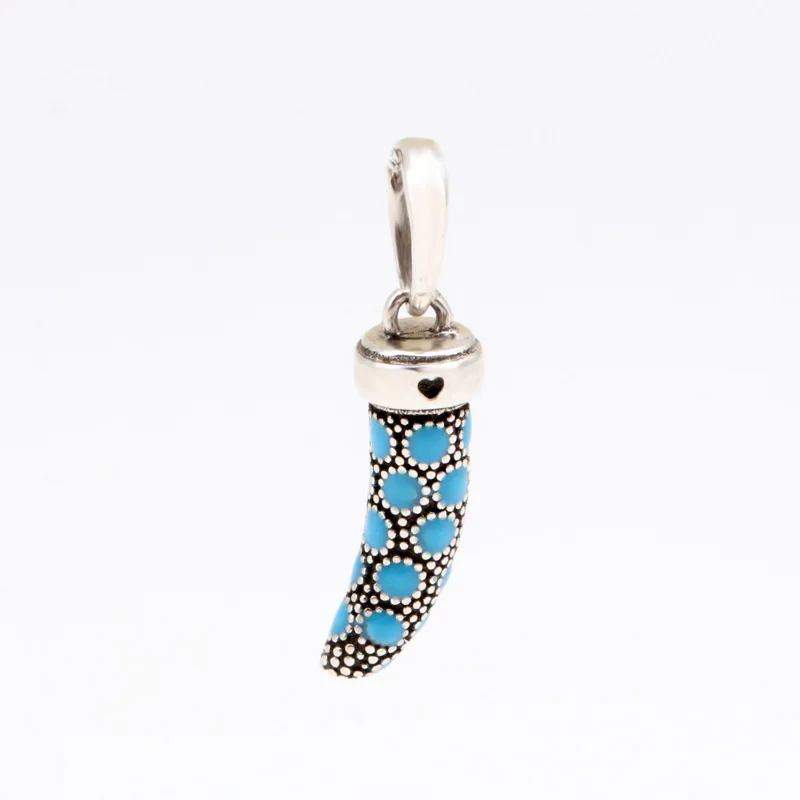 

Authentic 925 Sterling Silver Charm Creative Peacock Blue Pepper Amulet Pendant Fit Pandora Women Bracelet &necklace Diy Jewelry