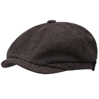 retro astringent autumn and winter new products casual hats fashion british mens caps berets octagonal caps newsboy hats