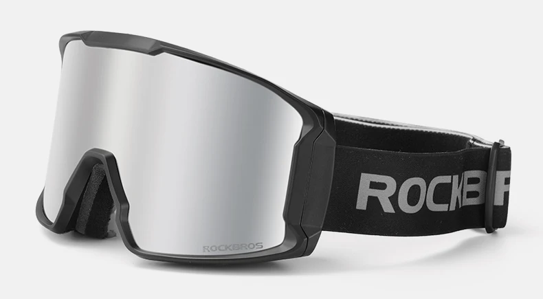 ROCKBROS Анти-туман лыжные очки двухслойные лыжные очки UV400 сноуборд очки PC объектив большая маска лыжные Мужские Женские очки дети
