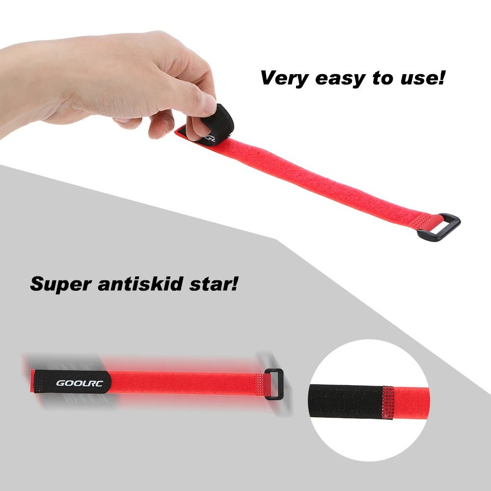 10Pcs GoolRC Strong RC Battery Antiskid Straps Bands 285mm for Drone Helicopter and Car | Игрушки и хобби