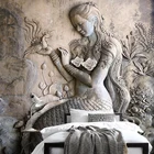 Пользовательская роспись 3D стереоскопический рельеф Классическая красавица скульптура зал спальня гостиная вход настенная живопись Фотообои