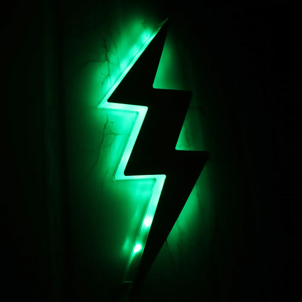 Lightning Bolt декоративное настенное художественное зеркало с светодиодный