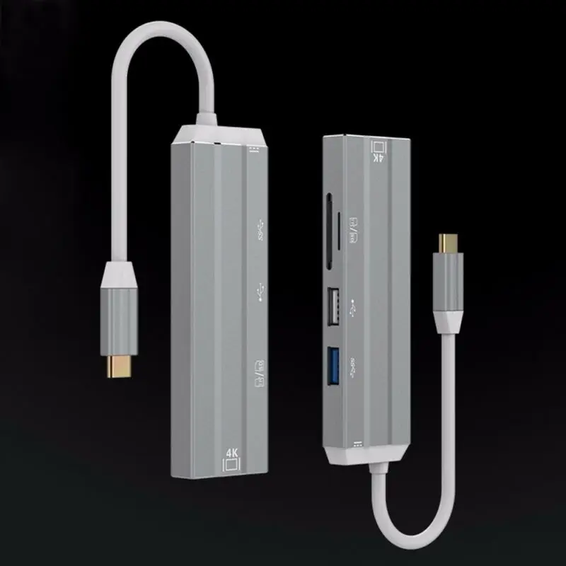 6 в 1 тип c к HDMI USB 4K 3 0 устройство для чтения карт SD TF PD зарядный адаптер