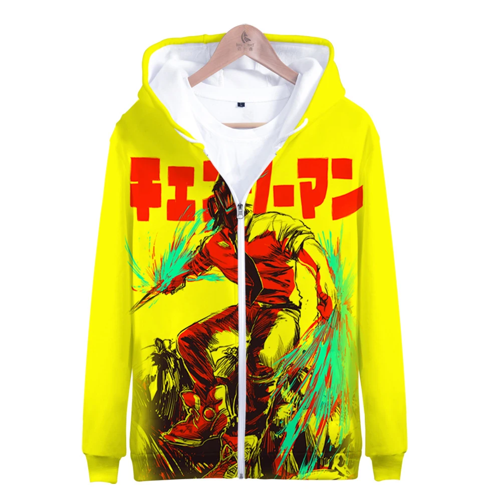 

Chainsaw men 3D printed zipper hoodie unisex fashion long sleeve hooded sweatshirt hot sale streetwear clothes