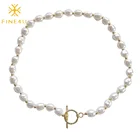 Ожерелье-чокер с пресноводным барочным жемчугом неправильной формы